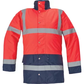 Cerva jól láthatósági kabát Sefton piros-tengerkék
