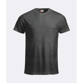 Clique póló New Classic-T 160 melírozott antracit