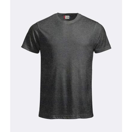Clique póló New Classic-T 160 melírozott antracit