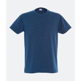 Clique póló New Classic-T 160 melírozott kék
