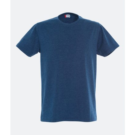 Clique póló New Classic-T 160 melírozott kék