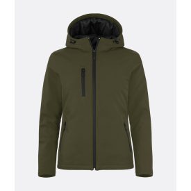 Clique női softshell dzseki Padded Hooded 315 military