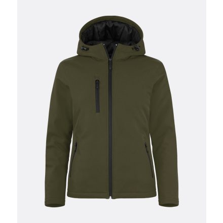 Clique női softshell dzseki Padded Hooded 315 military