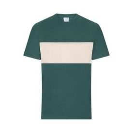 Daiber póló Colour-Block Bio 180 165 smoky zöld -homok