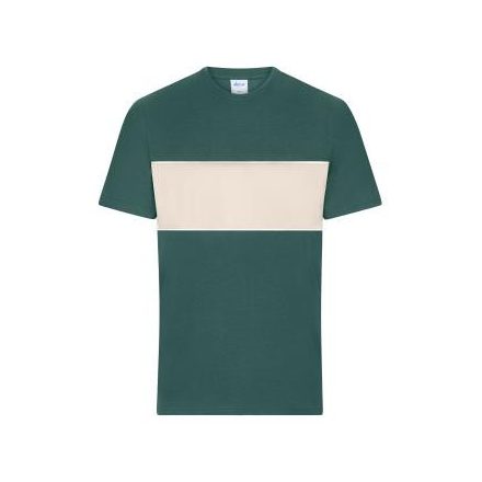 Daiber póló Colour-Block Bio 180 165 smoky zöld -homok