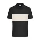 Daiber galléros póló Colour-Block Bio 195 fekete-homok