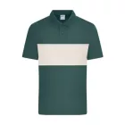 Daiber galléros póló Colour-Block Bio 195 smoky zöld -homok