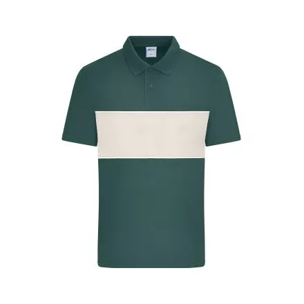 Daiber galléros póló Colour-Block Bio 195 smoky zöld -homok