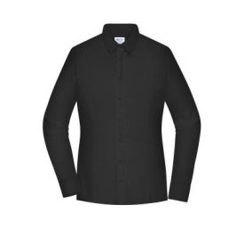 Daiber hosszú ujjú női ing Puplin Slim Fit 100 fekete