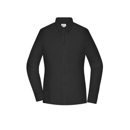 Daiber hosszú ujjú női ing Puplin Slim Fit 100 fekete