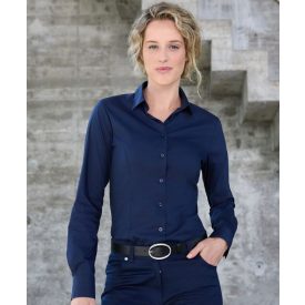 Daiber hosszú ujjú női ing Puplin Slim Fit 100 tengerkék