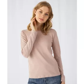 B&C hosszú ujjú női póló E150 pink