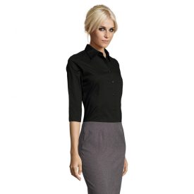 Sol's 3/4 ujjú női ing Effect 140 fekete