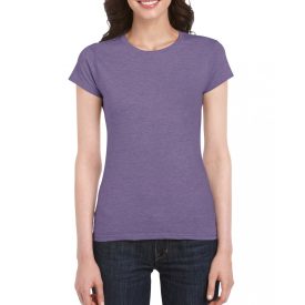 Gildan női póló Ring Spun 150 melírozott lila