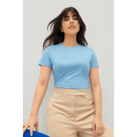 Gildan női póló Ring Spun 150 világoskék