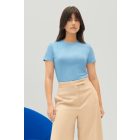 Gildan női póló Ring Spun 150 világoskék