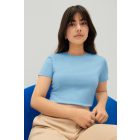 Gildan női póló Ring Spun 150 világoskék