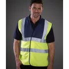 Yoko jól láthatósági mellény Band & Brace fluo sárga-tengerkék