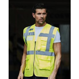 Yoko Hi-Vis Open Mesh Executive Waistcoat