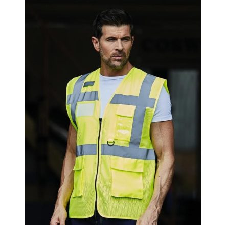 Yoko Hi-Vis Open Mesh Executive Waistcoat