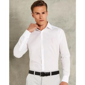 Kustom Kit hosszú ujjú ing Slim Fit Business LS 105 fehér
