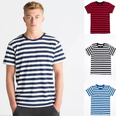 Mantis póló Stripy 150 tengerkék-fehér