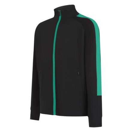 F+H gyerek tréning felső Tracksuit 250 fekete-zöld