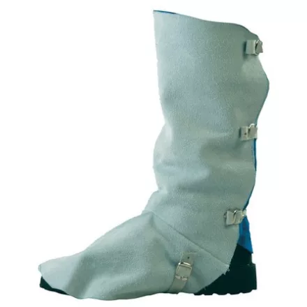 Euro Protection marhabőr hegesztő lábszárvédő szürke - csatos kivitelben