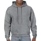 Gildan pulóver Heavy Blend Hooded Sweat 270 melírozott grafitszürke