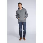 Gildan pulóver Heavy Blend Hooded Sweat 270 melírozott grafitszürke