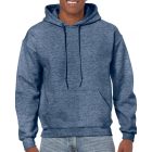 Gildan pulóver Heavy Blend Hooded Sweat 270 melírozott tengerkék