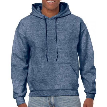 Gildan pulóver Heavy Blend Hooded Sweat 270 melírozott tengerkék