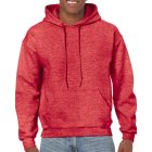 Gildan pulóver Heavy Blend Hooded Sweat 270 melírozott piros