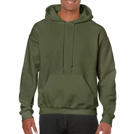 Gildan pulóver Heavy Blend Hooded Sweat 270 military