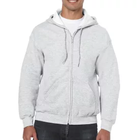   Gildan pulóver Heavy Blend Hooded Full Zip 270 melírozott világosszürke