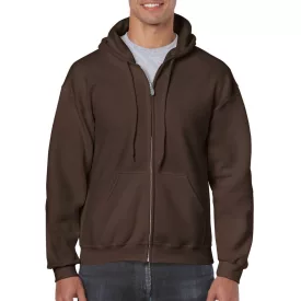   Gildan pulóver Heavy Blend Hooded Full Zip 270 étcsokoládé