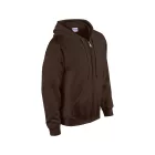 Gildan pulóver Heavy Blend Hooded Full Zip 270 étcsokoládé