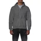 Gildan pulóver Heavy Blend Hooded Full Zip 270 melírozott sötétszürke