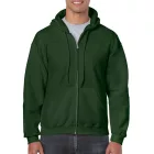 Gildan pulóver Heavy Blend Hooded Full Zip 270 erdőzöld
