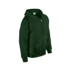 Gildan pulóver Heavy Blend Hooded Full Zip 270 erdőzöld