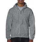 Gildan pulóver Heavy Blend Hooded Full Zip 270 melírozott grafit
