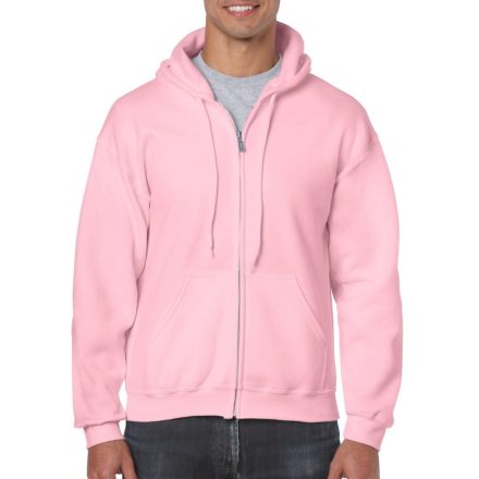 Gildan pulóver Heavy Blend Hooded Full Zip 270 világos rózsaszín