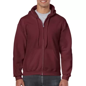 Gildan pulóver Heavy Blend Hooded Full Zip 270 gesztenye