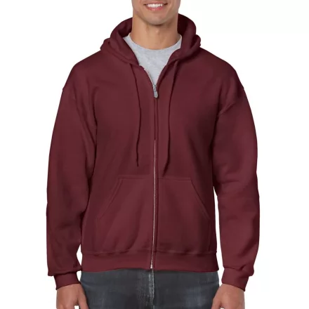 Gildan pulóver Heavy Blend Hooded Full Zip 270 gesztenye