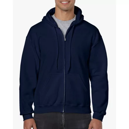 Gildan pulóver Heavy Blend Hooded Full Zip 270 tengerkék