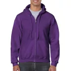 Gildan pulóver Heavy Blend Hooded Full Zip 270 lila
