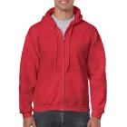Gildan pulóver Heavy Blend Hooded Full Zip 270 piros