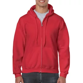 Gildan pulóver Heavy Blend Hooded Full Zip 270 piros