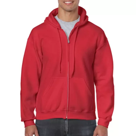 Gildan pulóver Heavy Blend Hooded Full Zip 270 piros