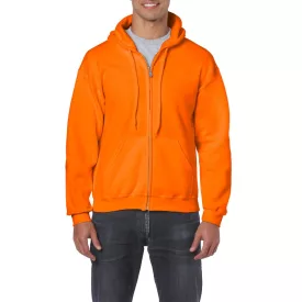 Gildan pulóver Heavy Blend Hooded Full Zip 270 neon narancs